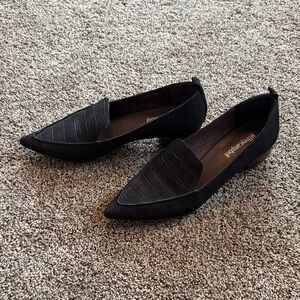 Jeffrey Campbell Black Textured Loafers